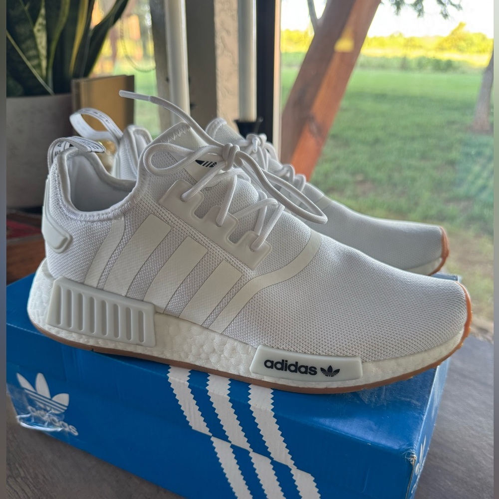 Adidas White NMD R1 Sneakers